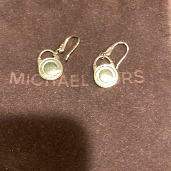 EUC Michael Kors Gold or Silver Lock Dangle Earrings - Picture 4 of 8